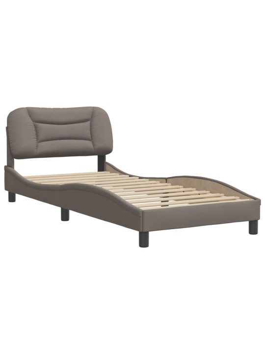 Rám postele bez matrací taupe 90x200 cm textil