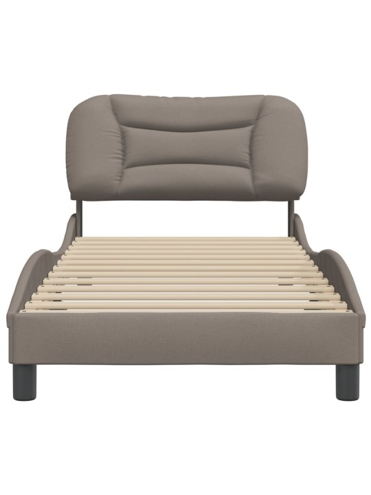 Rám postele bez matrací taupe 90x200 cm textil