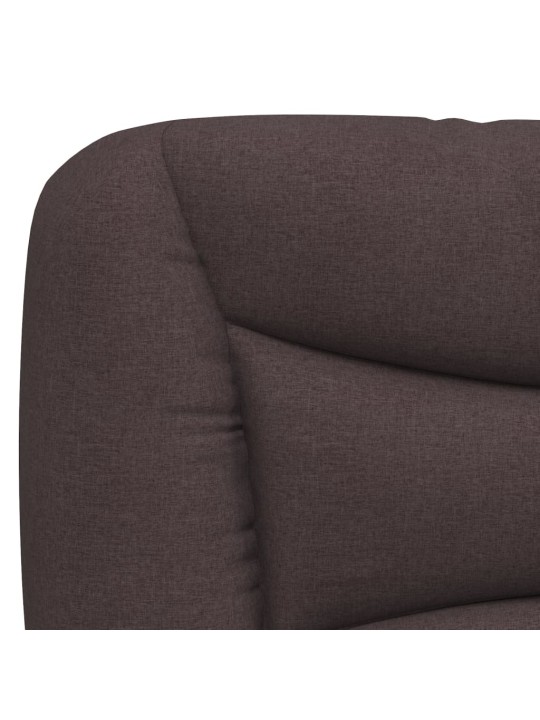 Rám postele bez matrace tmavě hnědá 100 x 200 cm textil