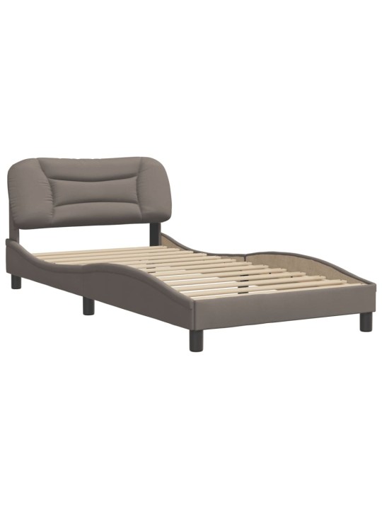 Rám postele bez matrace taupe 100 x 200 cm textil
