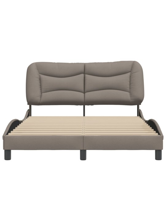 Rám postele bez matrace taupe 120 x 200 cm textil