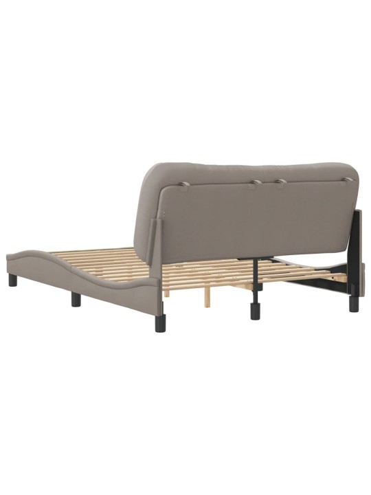 Rám postele bez matrace taupe 120 x 200 cm textil