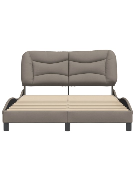 Rám postele bez matrace taupe 140 x 200 cm textil