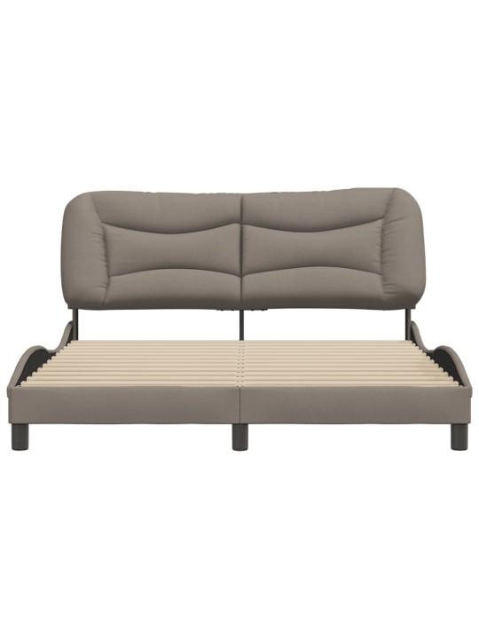 Rám postele bez matrace taupe 160 x 200 cm textil