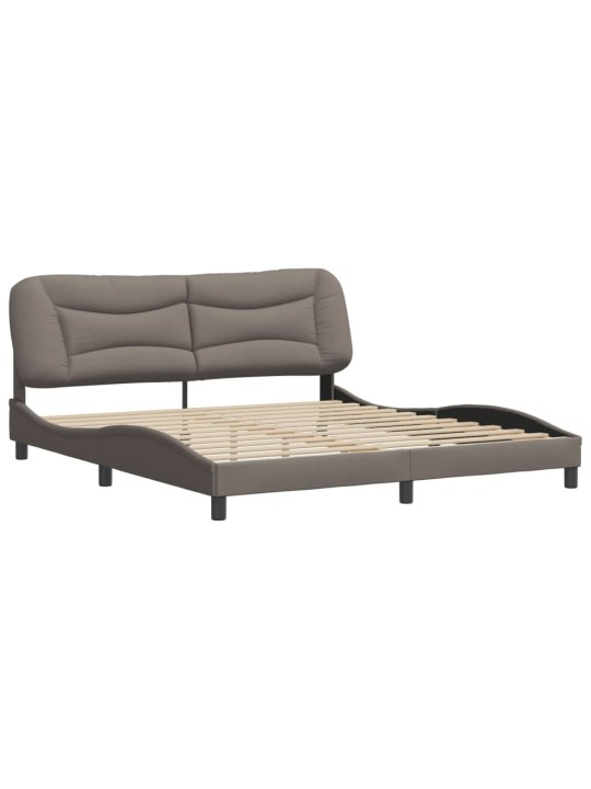 Rám postele bez matrace taupe 180 x 200 cm textil