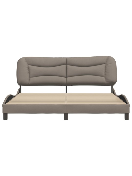 Rám postele bez matrace taupe 180 x 200 cm textil