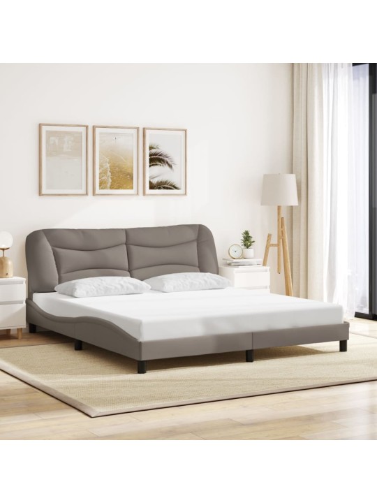 Rám postele bez matrace taupe 180 x 200 cm textil