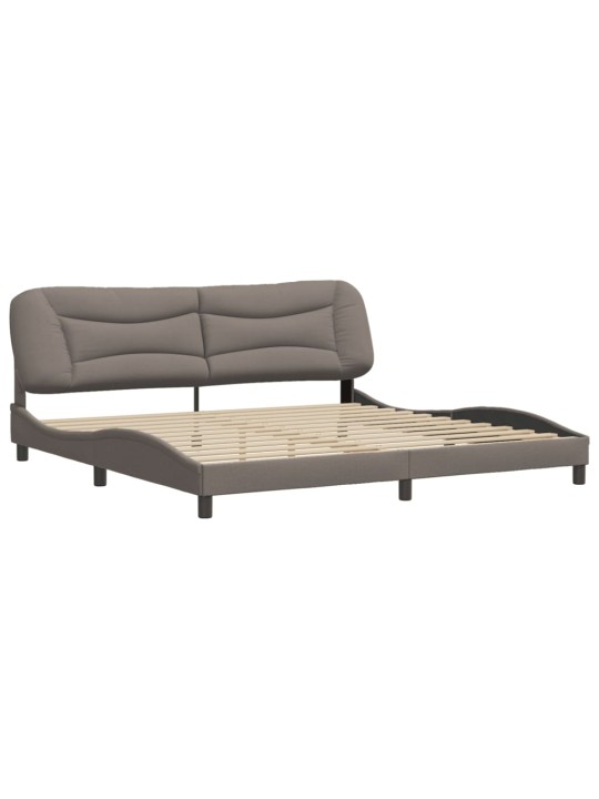 Rám postele bez matrace taupe 200 x 200 cm textil