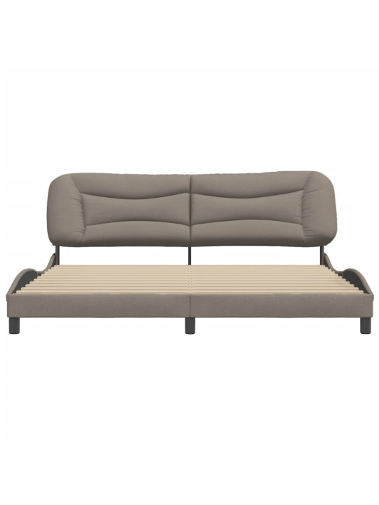 Rám postele bez matrace taupe 200 x 200 cm textil