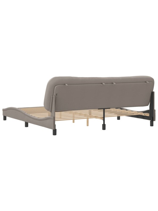 Rám postele bez matrace taupe 200 x 200 cm textil