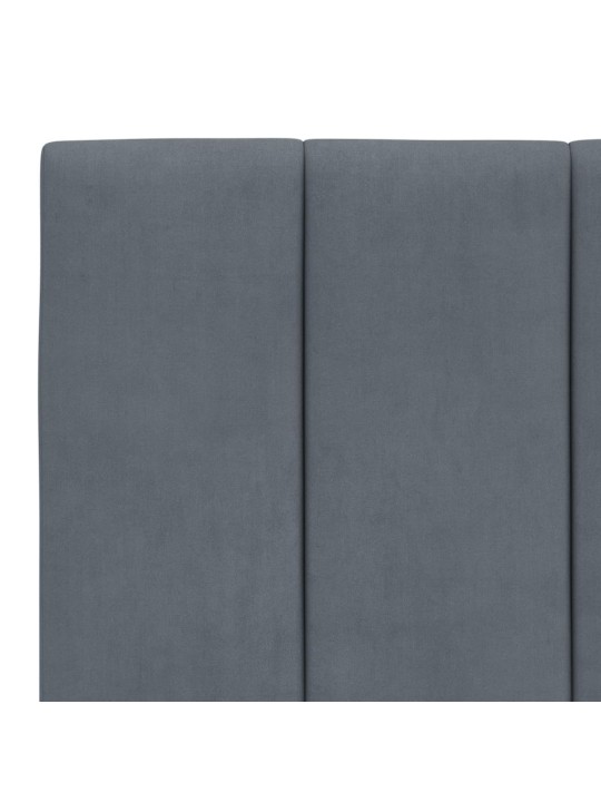 Rám postele bez matrace tmavě šedá 100 x 200 cm samet