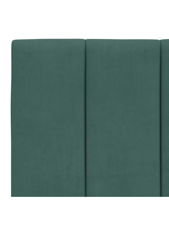 Rám postele bez matrace tmavě zelená 100 x 200 cm samet