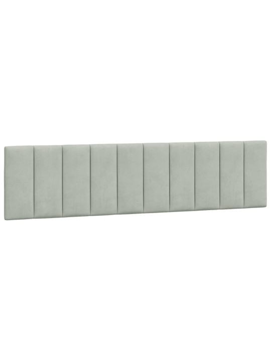 Rám postele bez matrace světle šedý 200 x 200 cm samet