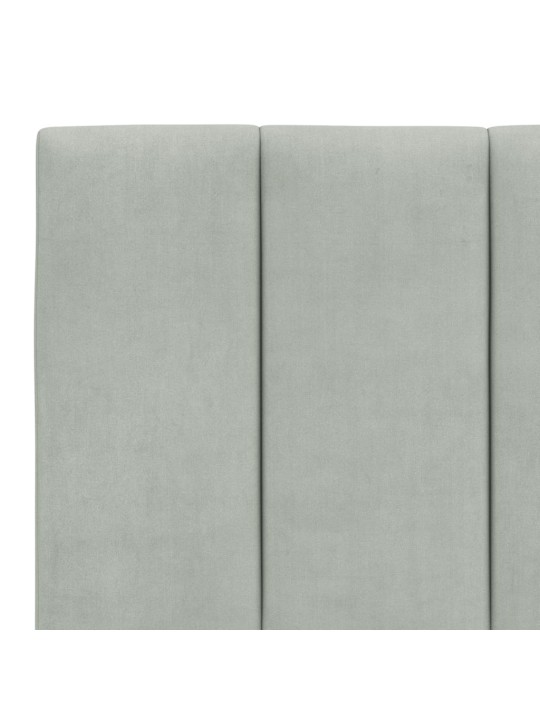 Rám postele bez matrace světle šedý 200 x 200 cm samet