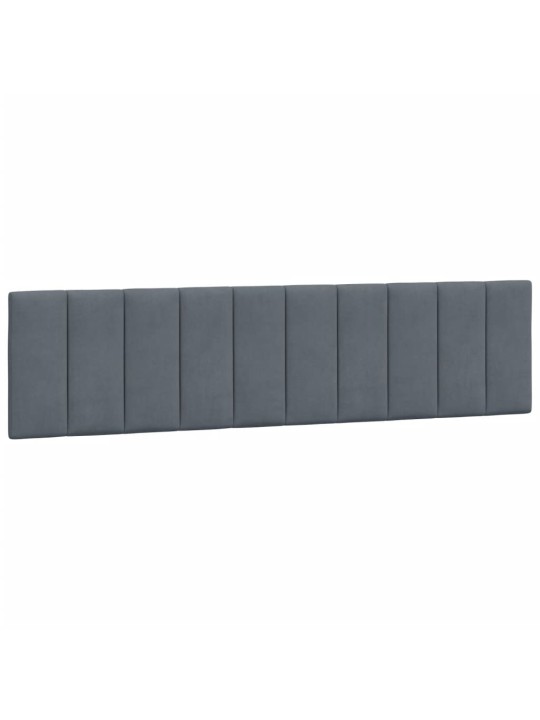 Rám postele bez matrace tmavě šedý 200 x 200 cm samet