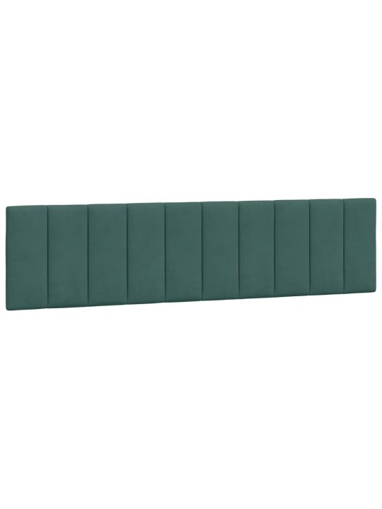 Rám postele bez matrace tmavě zelená 200 x 200 cm samet