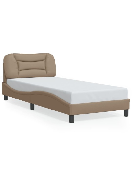 Rám postele s čelem cappuccino 80 x 200 cm umělá kůže