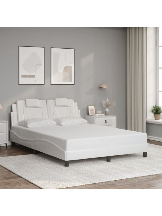 Rám postele s čelem bílý 120x200 cm umělá kůže