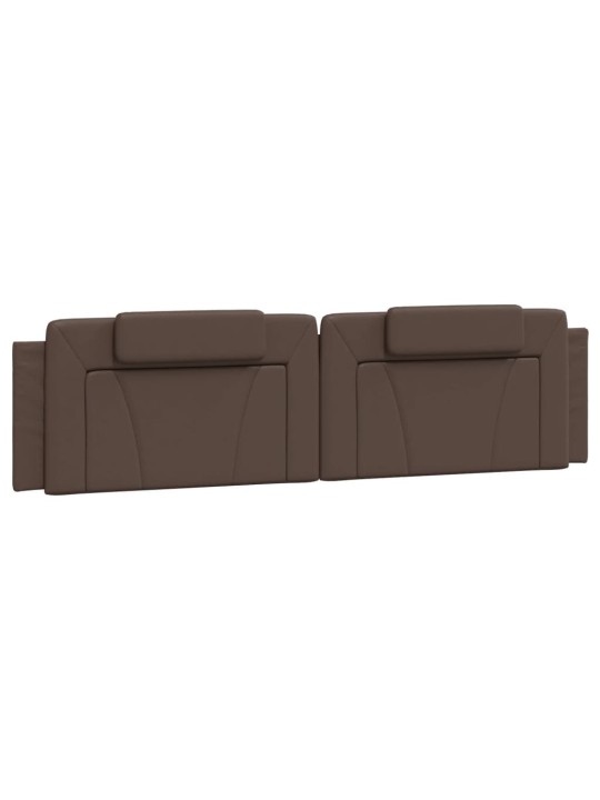 Rám postele s čelem hnědý 200x200 cm umělá kůže