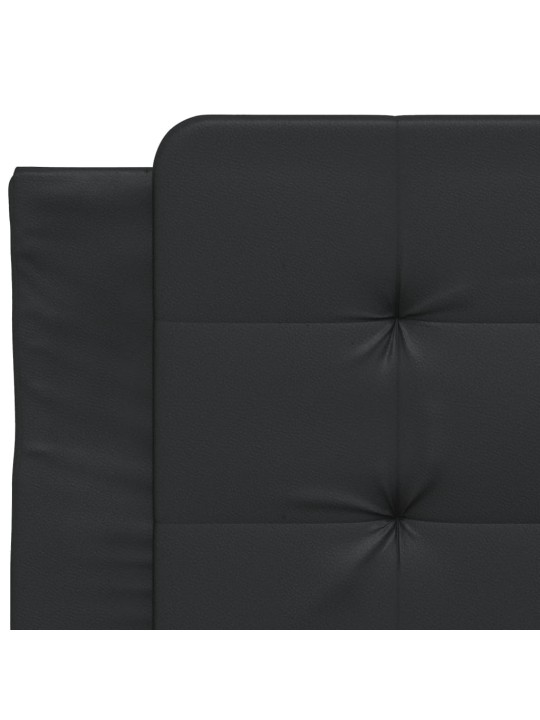Rám postele s čelem černý 80 x 200 cm umělá kůže