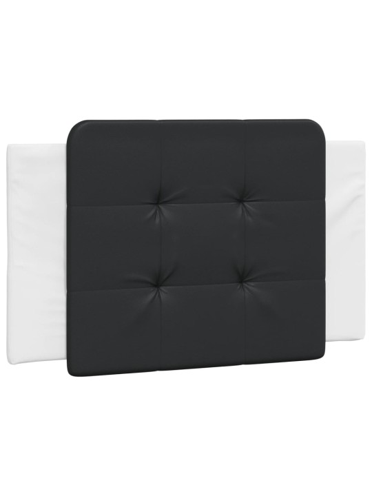 Rám postele s čelem bílý a černý 80 x 200 cm umělá kůže