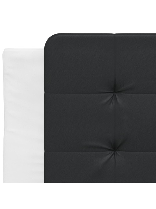 Rám postele s čelem bílý a černý 80 x 200 cm umělá kůže