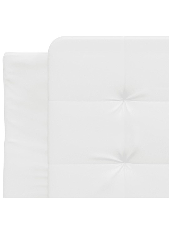 Rám postele s čelem bílý 100x200 cm umělá kůže