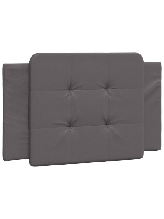 Rám postele s čelem šedý 100x200 cm umělá kůže