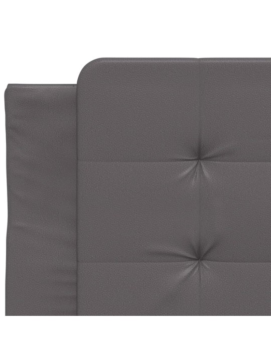 Rám postele s čelem šedý 100x200 cm umělá kůže