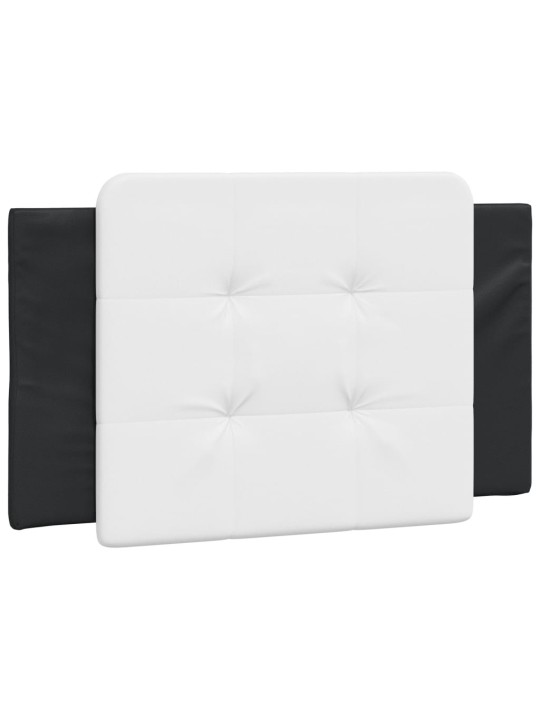 Rám postele s čelem černý a bílý 100 x 200 cm umělá kůže