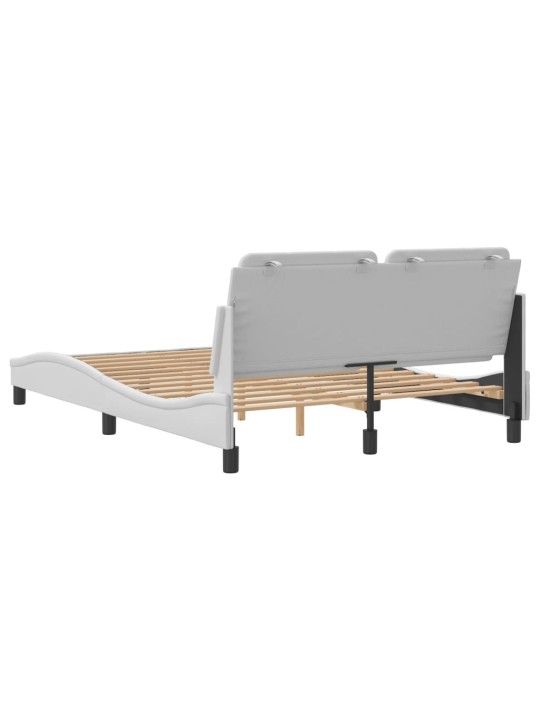 Rám postele s čelem bílý 120x200 cm umělá kůže