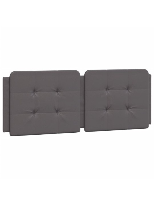Rám postele s čelem šedý 120x200 cm umělá kůže