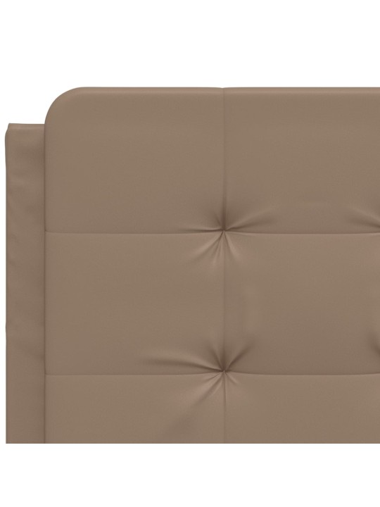 Rám postele s čelem cappuccino 140x190 cm umělá kůže