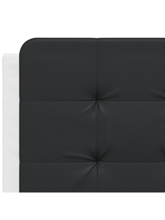 Rám postele s čelem bílý a černý 140 x 200 cm umělá kůže