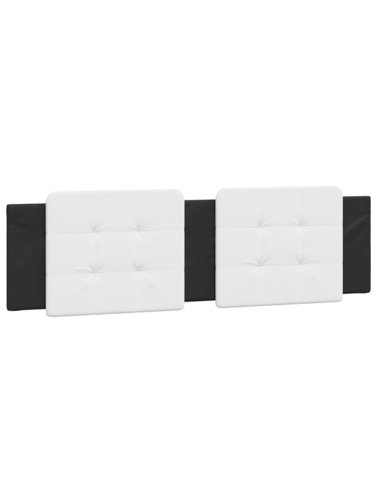 Rám postele s čelem černý a bílý 180 x 200 cm umělá kůže
