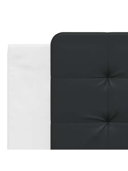 Rám postele s čelem bílý a černý 180 x 200 cm umělá kůže