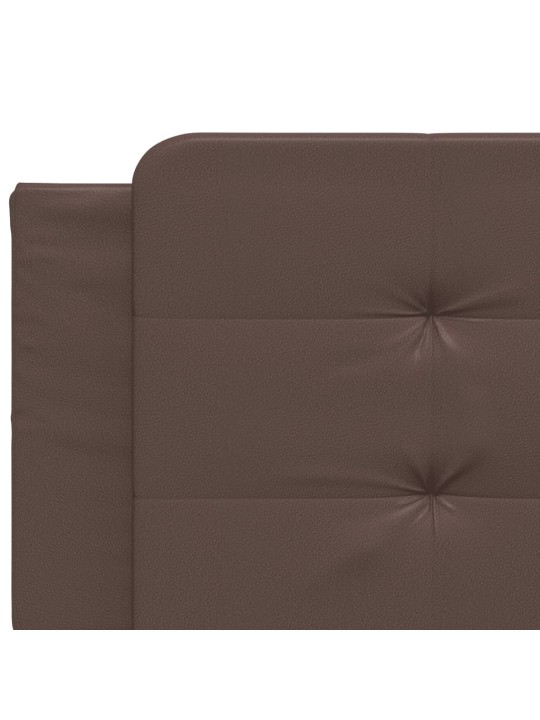 Rám postele s čelem hnědý 200x200 cm umělá kůže