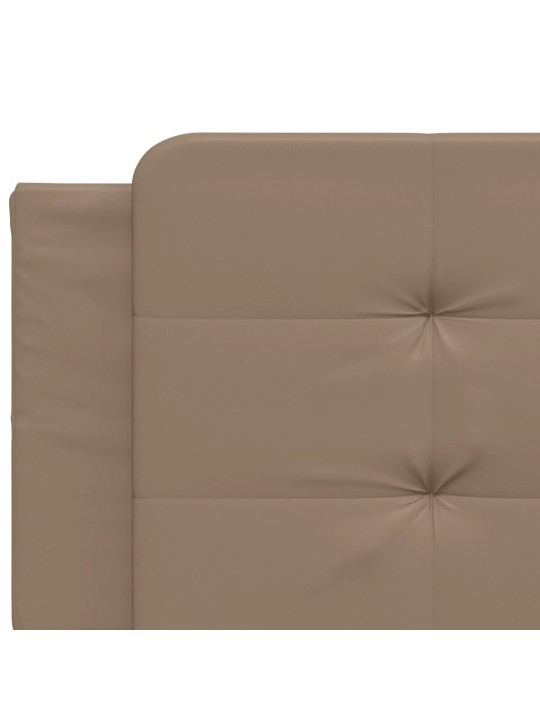 Rám postele s čelem cappuccino 200x200 cm umělá kůže