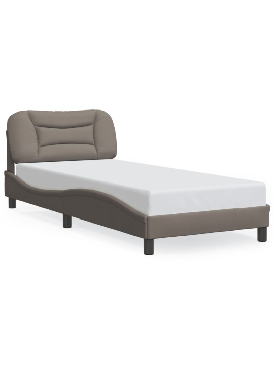 Rám postele s led bez matrace taupe 90x190 cm látka