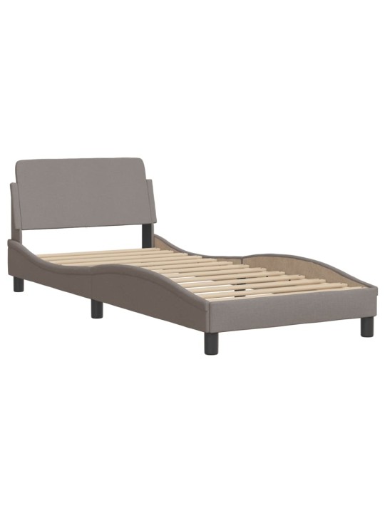 Rám postele s led bez matrace taupe 90x190 cm látka