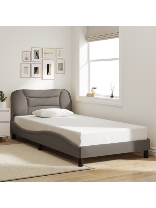 Rám postele s led bez matrace taupe 100x200 cm látka