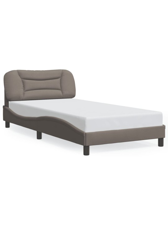 Rám postele s led bez matrace taupe 100x200 cm látka