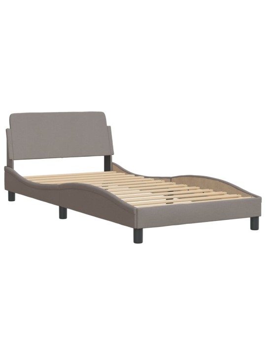 Rám postele s led bez matrace taupe 100x200 cm látka