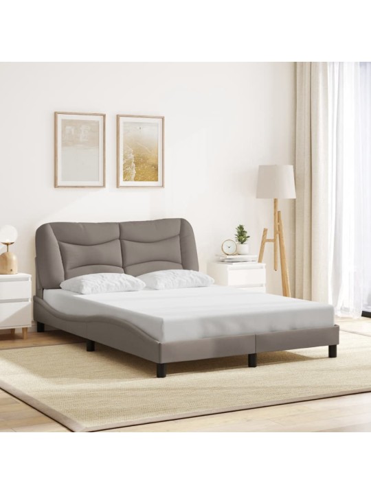 Rám postele s led bez matrace taupe 140x200 cm látka