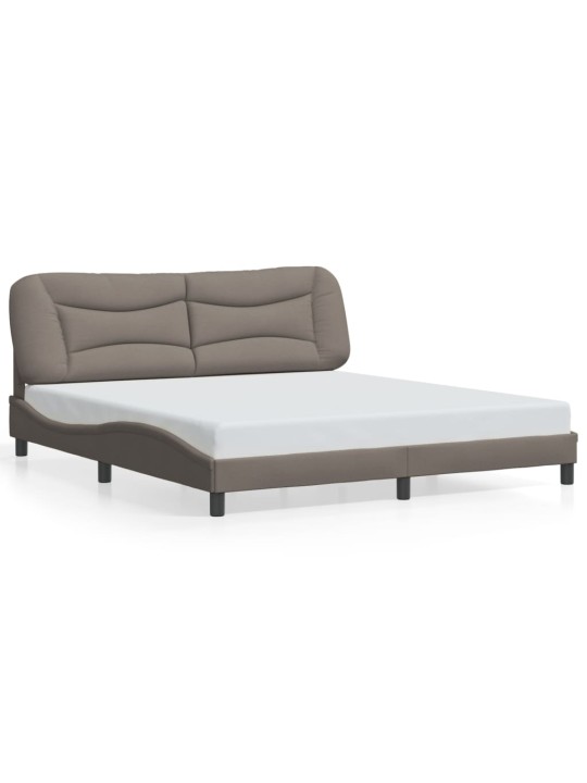 Rám postele s led bez matrace taupe 180x200 cm látka