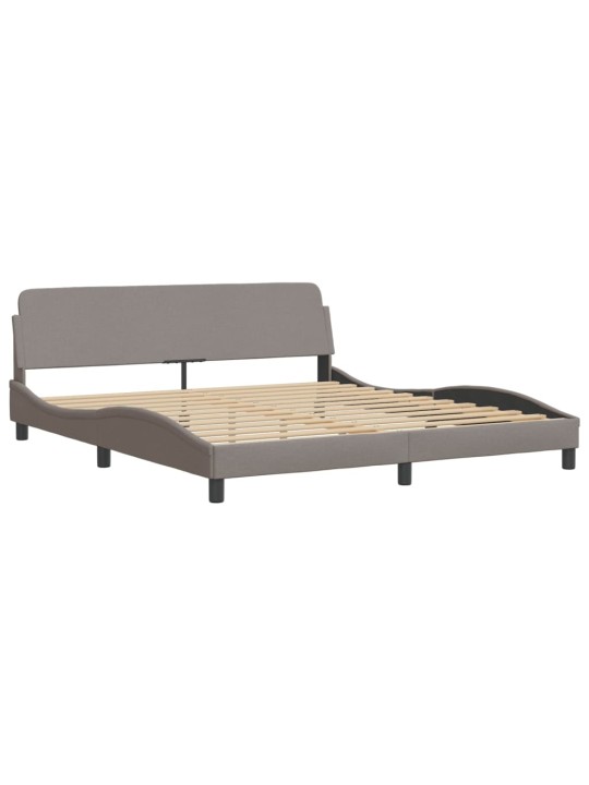 Rám postele s led bez matrace taupe 180x200 cm látka