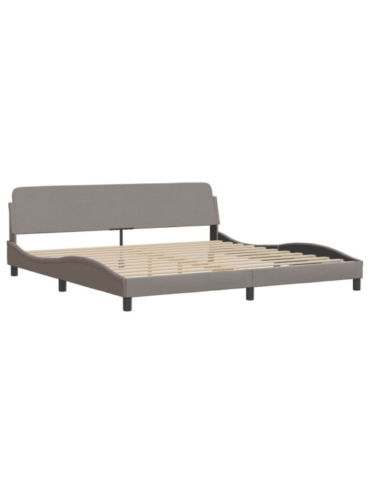 Rám postele s led osvětlením taupe 200 x 200 cm textil
