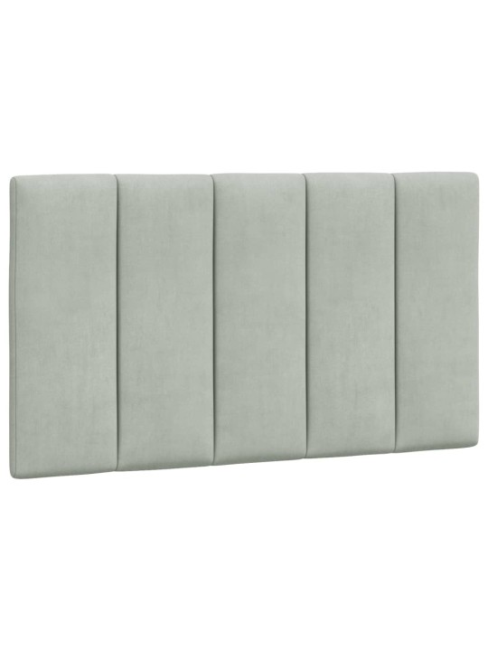 Rám postele s LED osvětlením světle šedý 80 x 200 cm samet