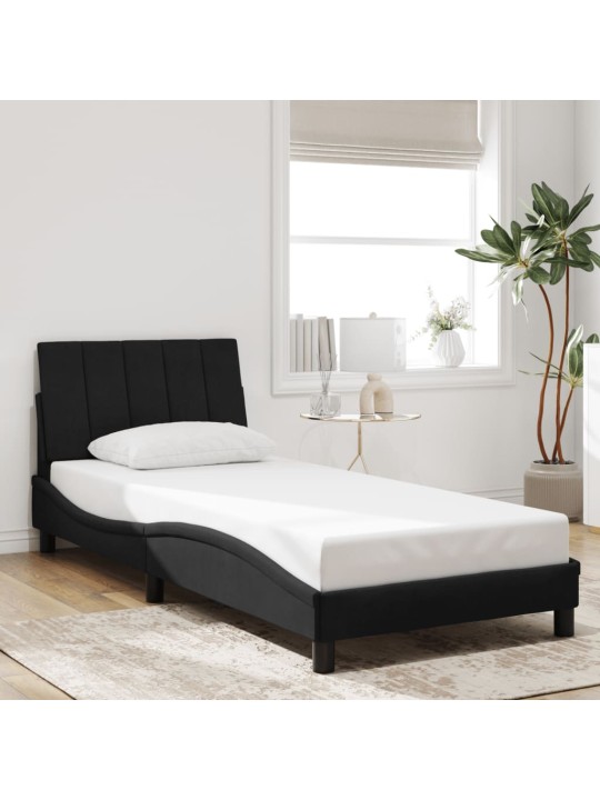 Rám postele s LED osvětlením černý 80 x 200 cm samet
