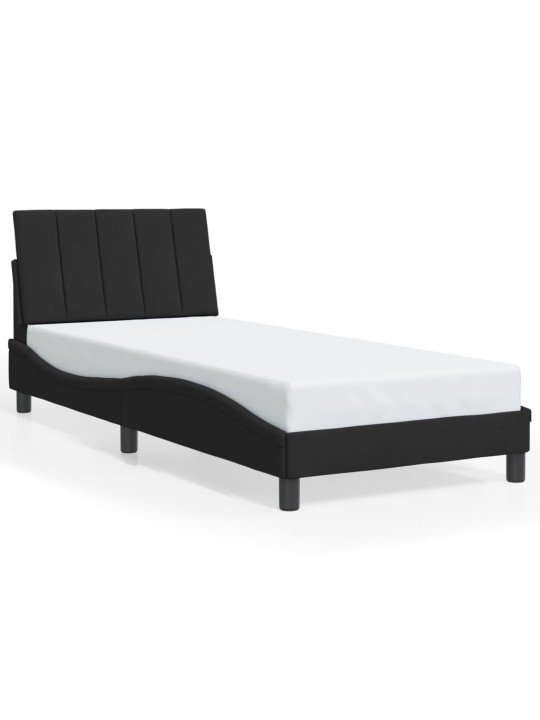 Rám postele s LED osvětlením černý 80 x 200 cm samet